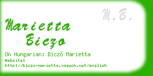 marietta biczo business card