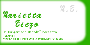 marietta biczo business card